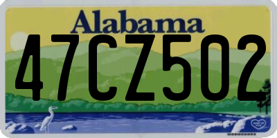 AL license plate 47CZ502