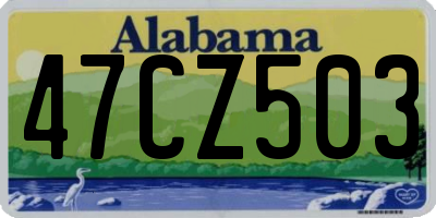 AL license plate 47CZ503