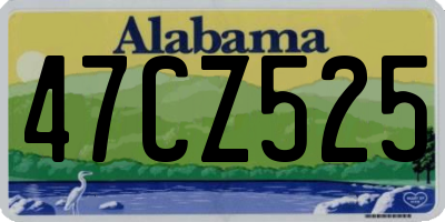 AL license plate 47CZ525