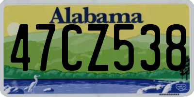 AL license plate 47CZ538