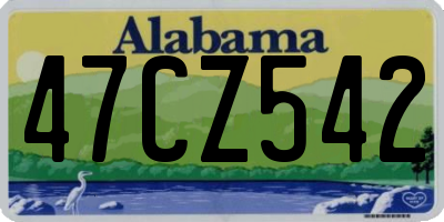 AL license plate 47CZ542