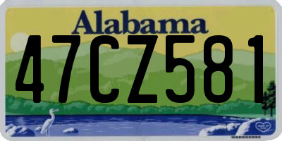 AL license plate 47CZ581