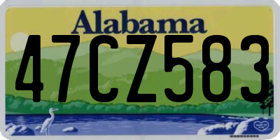 AL license plate 47CZ583