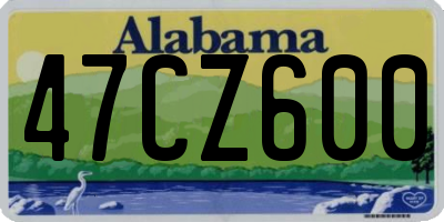 AL license plate 47CZ600