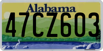 AL license plate 47CZ603