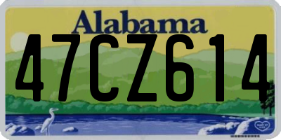 AL license plate 47CZ614