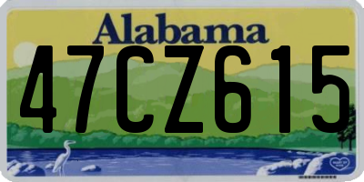 AL license plate 47CZ615