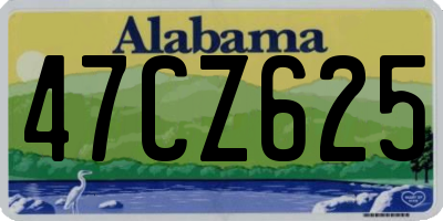 AL license plate 47CZ625