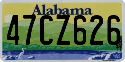 AL license plate 47CZ626