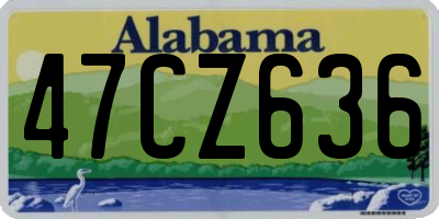 AL license plate 47CZ636