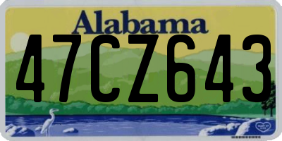 AL license plate 47CZ643
