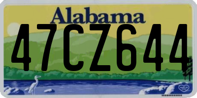 AL license plate 47CZ644