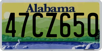 AL license plate 47CZ650