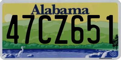 AL license plate 47CZ651