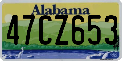 AL license plate 47CZ653