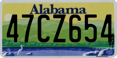 AL license plate 47CZ654