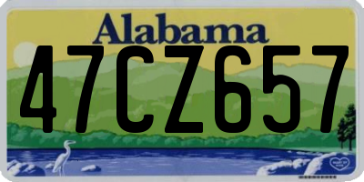 AL license plate 47CZ657