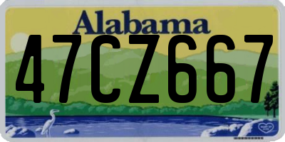 AL license plate 47CZ667
