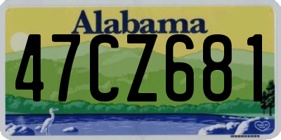 AL license plate 47CZ681