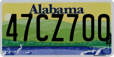 AL license plate 47CZ700