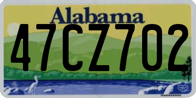 AL license plate 47CZ702