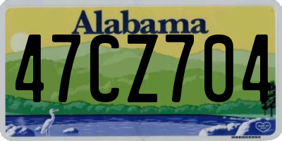 AL license plate 47CZ704