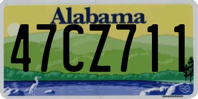 AL license plate 47CZ711