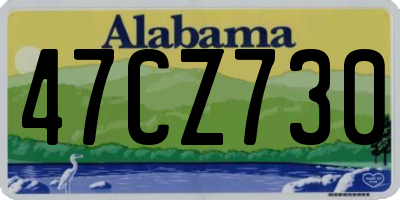 AL license plate 47CZ730