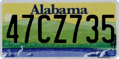 AL license plate 47CZ735