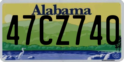 AL license plate 47CZ740