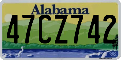AL license plate 47CZ742