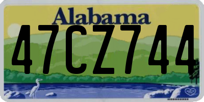 AL license plate 47CZ744