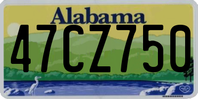 AL license plate 47CZ750