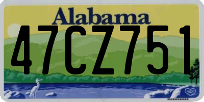 AL license plate 47CZ751