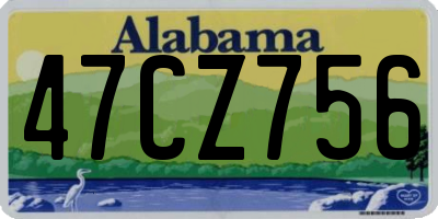 AL license plate 47CZ756