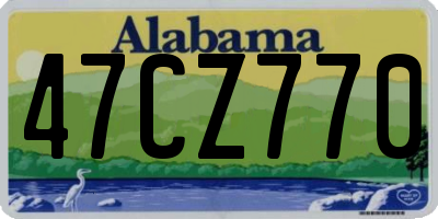 AL license plate 47CZ770