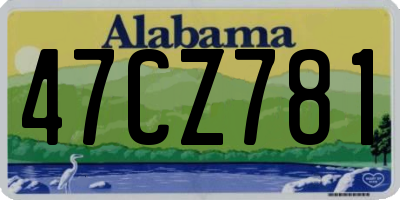 AL license plate 47CZ781