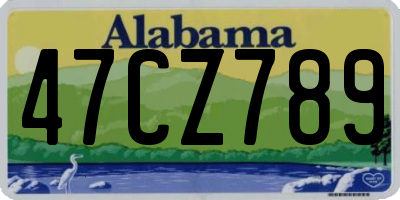 AL license plate 47CZ789