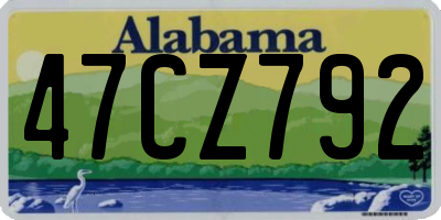AL license plate 47CZ792