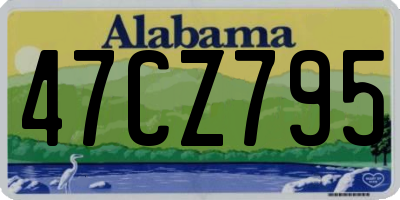AL license plate 47CZ795