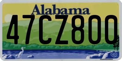 AL license plate 47CZ800