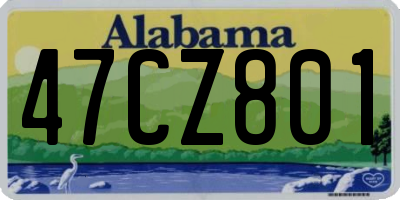 AL license plate 47CZ801