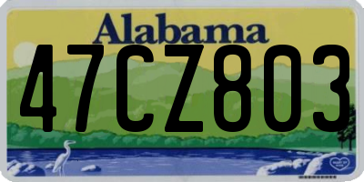 AL license plate 47CZ803