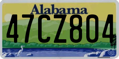 AL license plate 47CZ804