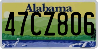 AL license plate 47CZ806