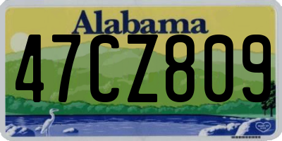 AL license plate 47CZ809