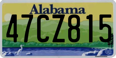 AL license plate 47CZ815