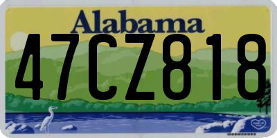 AL license plate 47CZ818