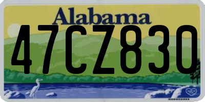 AL license plate 47CZ830