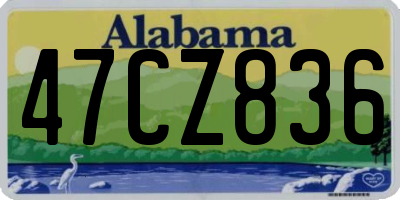 AL license plate 47CZ836